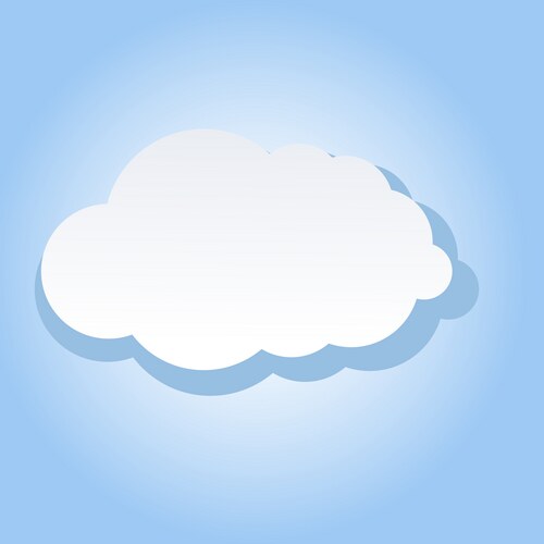 Blue cloud and raindrops cartoon Royalty Free Vector Image
