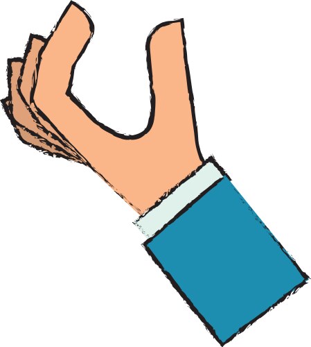 Hand holding something Vector Image