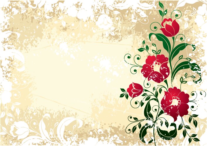 Composition from flowers Royalty Free Vector Image