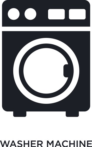 Washer machine isolated icon simple element from Vector Image