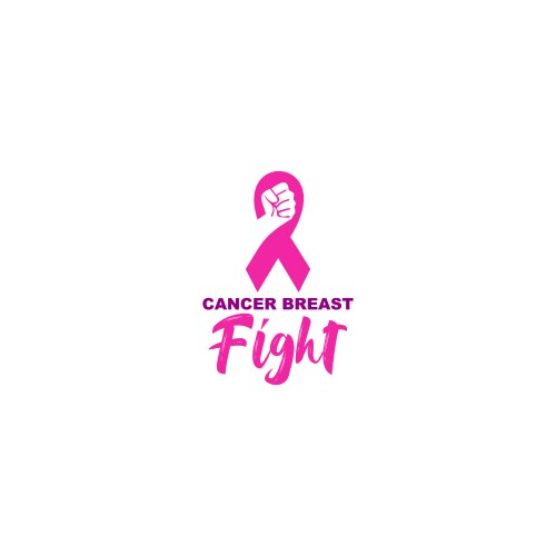 strong fight breast cancer awareness design vector image