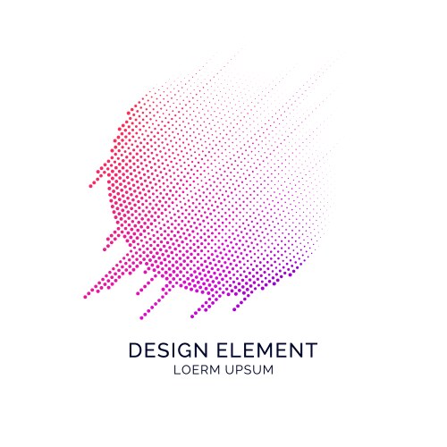 abstract elements with dynamic lines and particles vector image