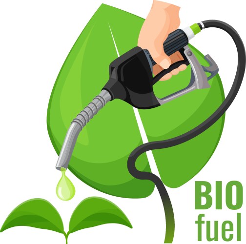 Biofuel concept emblem template for gasoline Vector Image