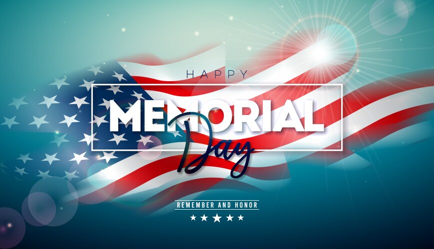 memorial day of the usa banner design vector image