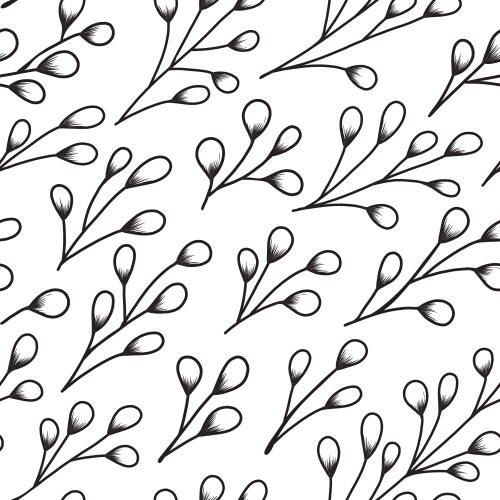 Seamless plant pattern Royalty Free Vector Image