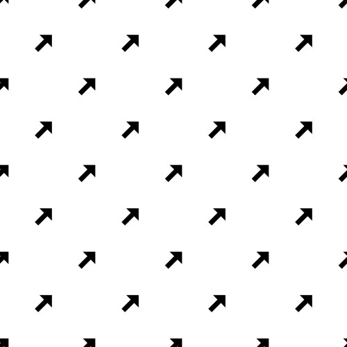Black arrow pointer direction seamless pattern vector image