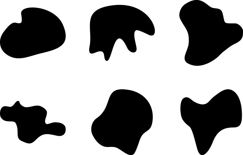 Abstract blobs liquid and fluid shape pictogram vector image