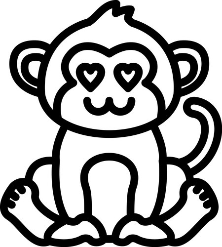 Monkey emoji love Vector Images & Graphics for Commercial Use