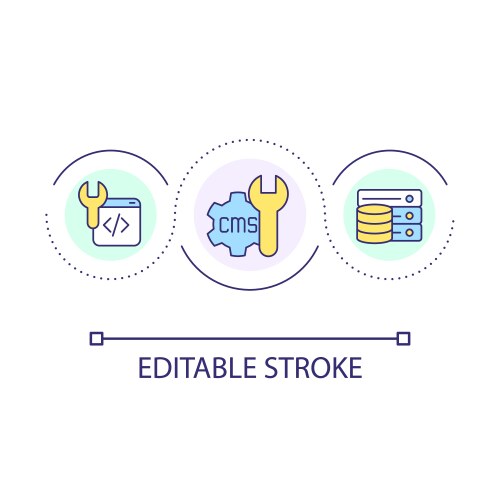 CMS Data Optimization Loop Icon vector image
