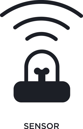 Sensor isolated icon simple element from smart vector image