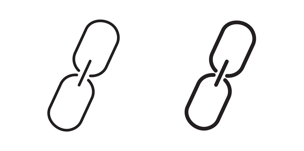 Simple Link Icon - Flat Style – Royalty-Free Vector | VectorStock