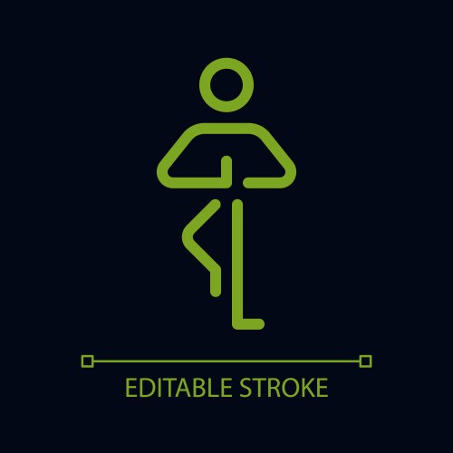 Tree pose pixel perfect color linear ui icon vektorbild