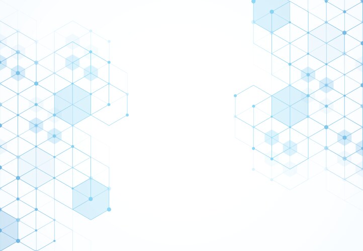Abstract hexagonal molecular structures vector image