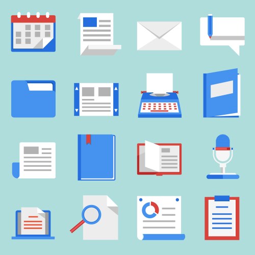 Set of flat icons for web and mobile applications vektorbild