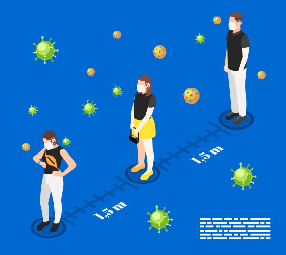 Queue people horizontale sets Royalty Free Vector Image