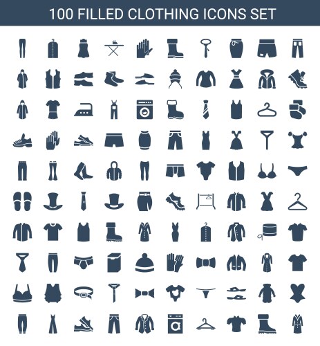 Clothing icons vector image