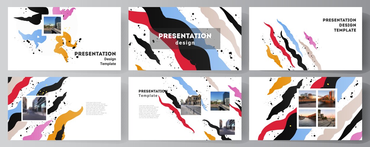 Layout presentation slides design vector image