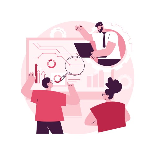 Analytics and data science abstract concept vector image