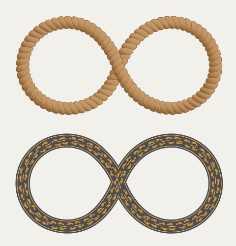 Infinity symbol shape point line and composition Vector Image