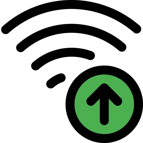 Uploading data faster with high speed internet vektorbild