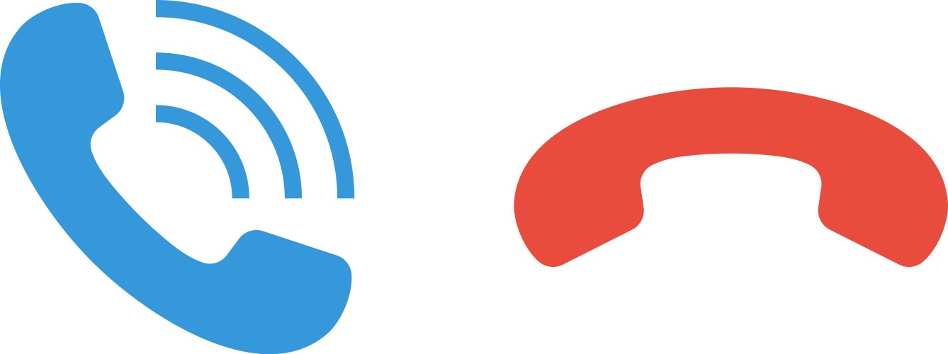 Answer and decline button icon app vector image