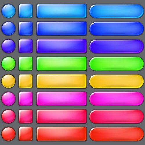 Blank web glossy buttons Royalty Free Vector Image