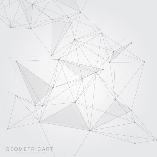 Geometric abstract background with connected line vector image