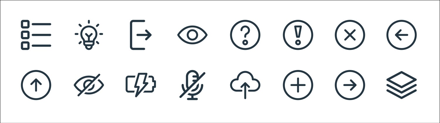 User interface line icons linear set quality vector image