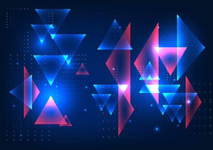 Background technology square use geometric shapes Vector Image