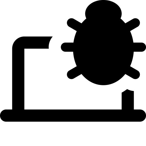 Coding error in a piece of software vector image