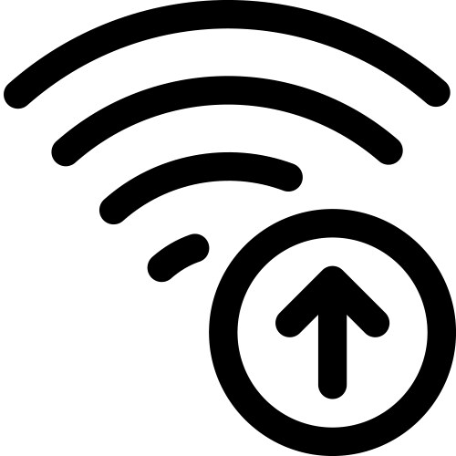 Uploading data faster with high speed internet vektorbild