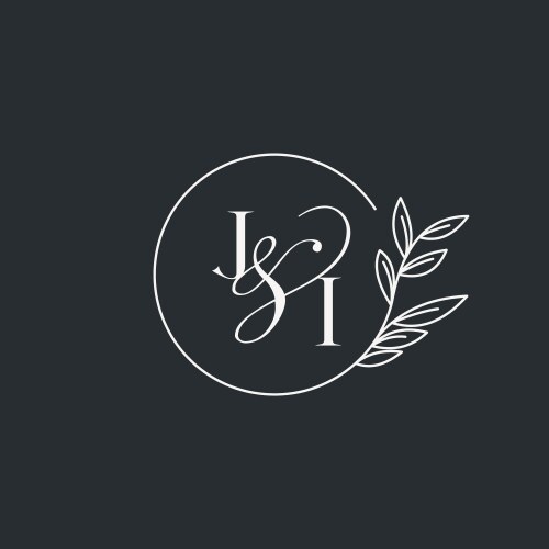 Vn initial wedding monogram logo – Royalty-Free Vector | VectorStock