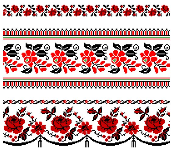 Ukrainian Embroidery Pattern Vector Image