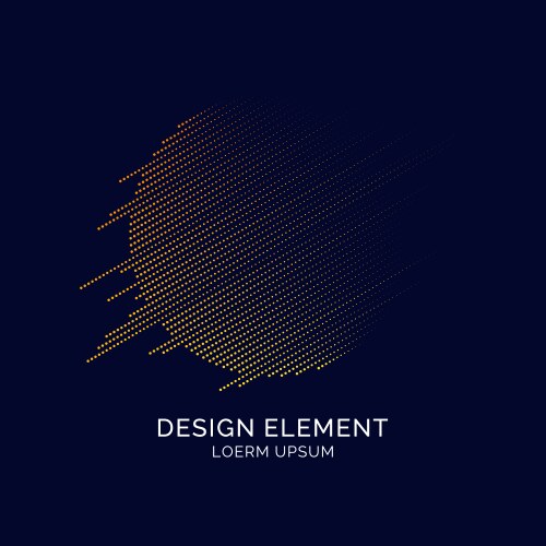 abstract elements with dynamic lines and particles vector image