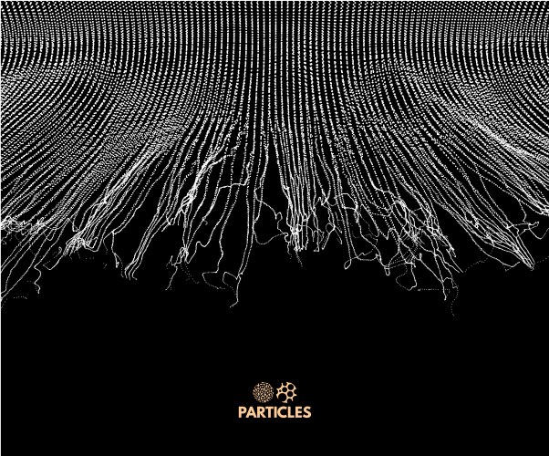 Array with dynamic emitted particles water splash vector image