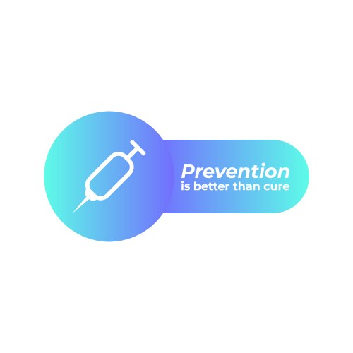 Syringe - icon isolated prevention is better vector image