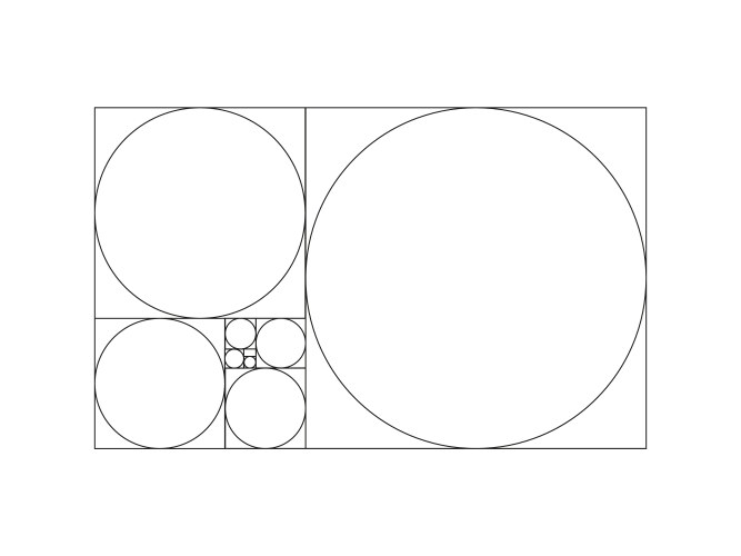 Method golden section fibonacci array numbers vector image