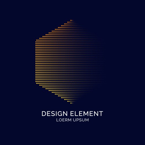 abstract elements with dynamic lines and particles vector image