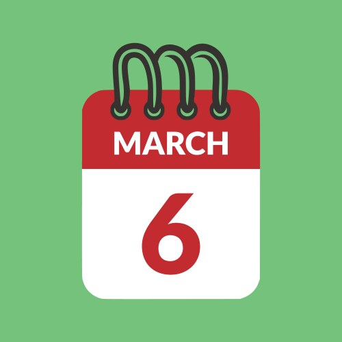 March 6 Vector Images & Graphics for Commercial Use | VectorStock