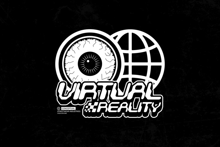 VR Globe Eye Logo Vector Image