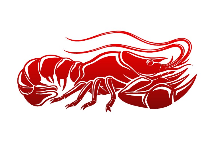 Red lobster icon vector image