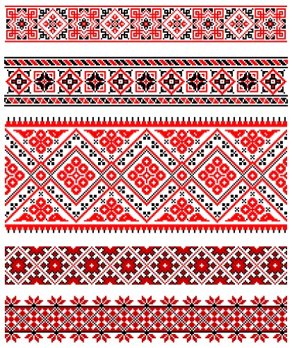 Ukrainian Embroidery Pattern Vector Image