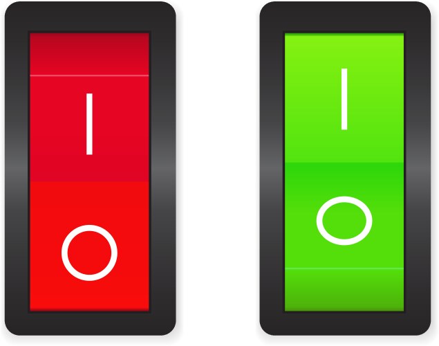 Switch on off Royalty Free Vector Image - VectorStock