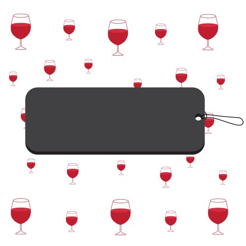 Rectangle shaped empty colored label attached Vector Image