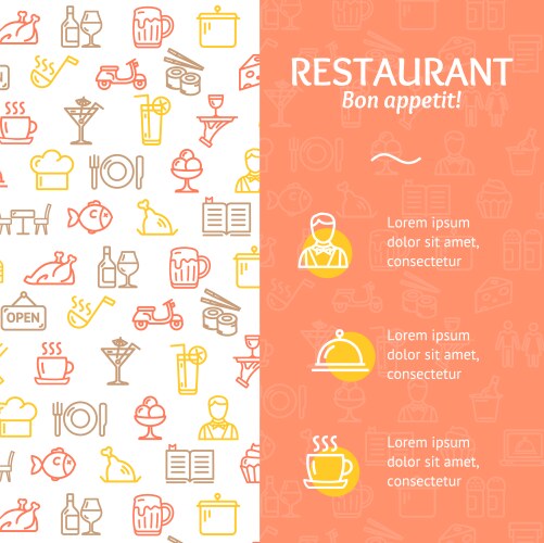 Restaurant service bon appetit concept vector image