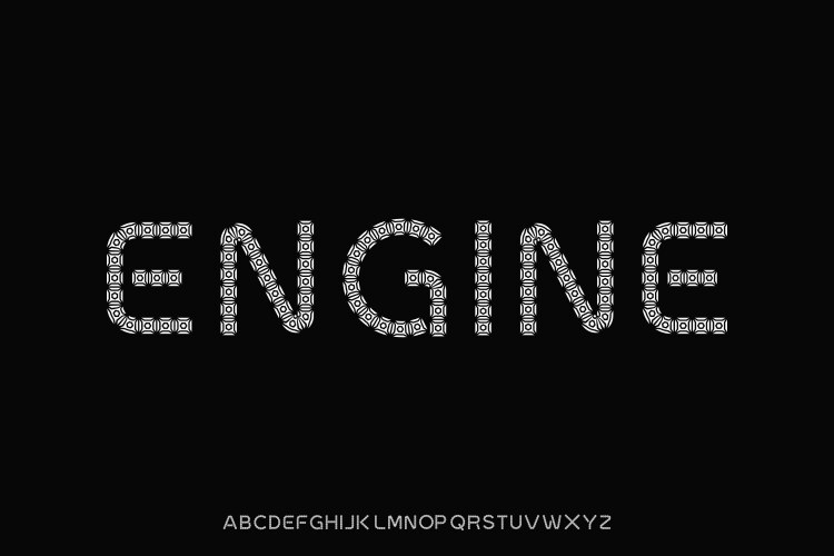Display alphabet pattern font design suitable vector image