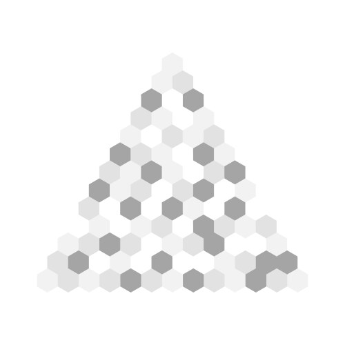 Censor blur effect in triangle shape pixel vector image