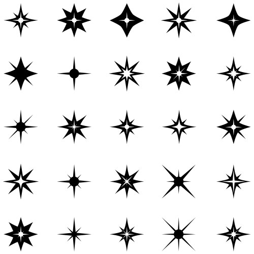 Sparkle Icons (18034875) – Royalty-Free Vector | VectorStock