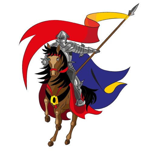 Knight on horse Royalty Free Vector Image - VectorStock