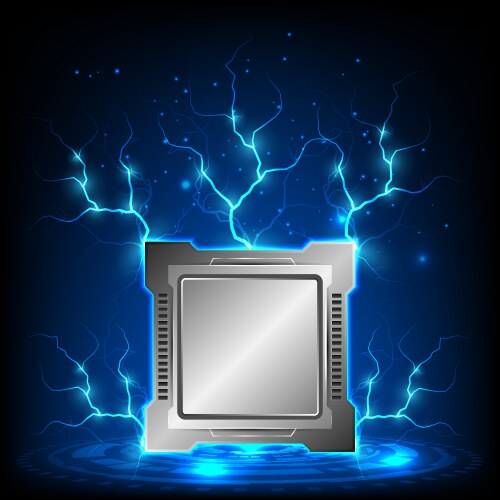 Modern generation processor computer technology vector image